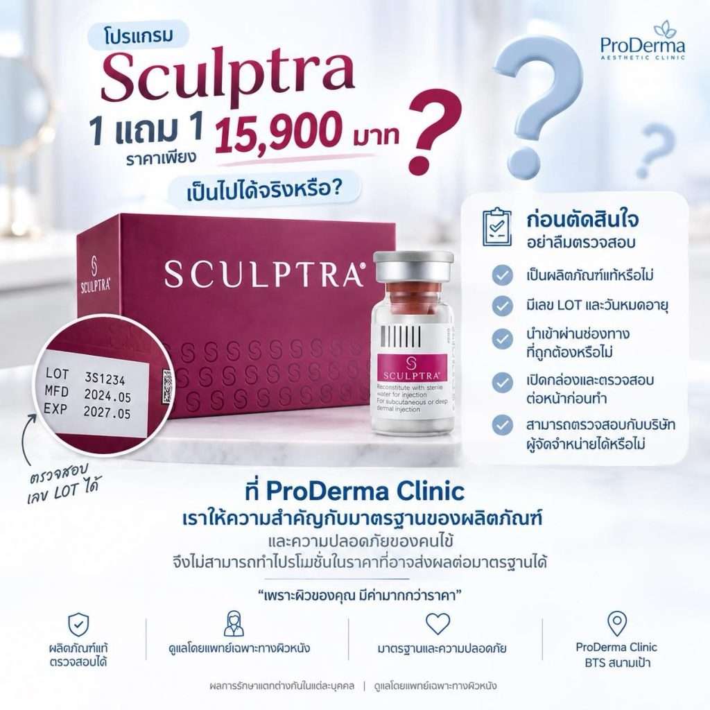 sculptra ของแท้ดูยังไง