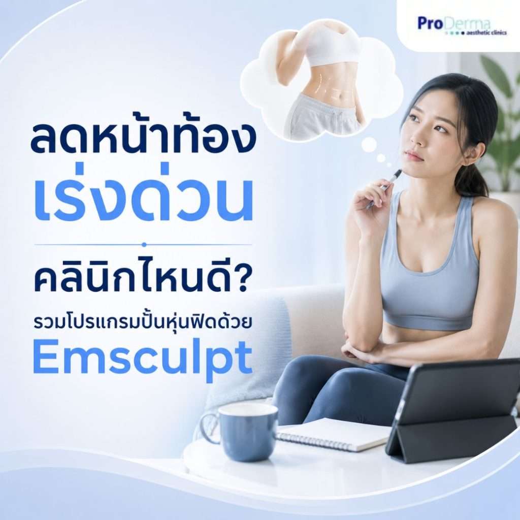 ลดหน้าท้อง เร่งด่วน คลินิกเวชศาสตร์ความงามจัดการพุงย้วยด้วย Emsculpt